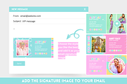 Rainbow Email Signature Templates, an Email Template by SunshineStudioBoutique (Thumbnail 4 of 9)