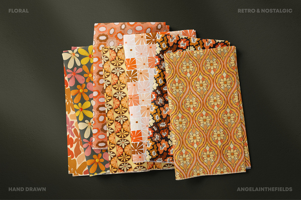 Retro Spring Patterns, a Pattern Graphic by angelainthefields (Photo 4 of 6)