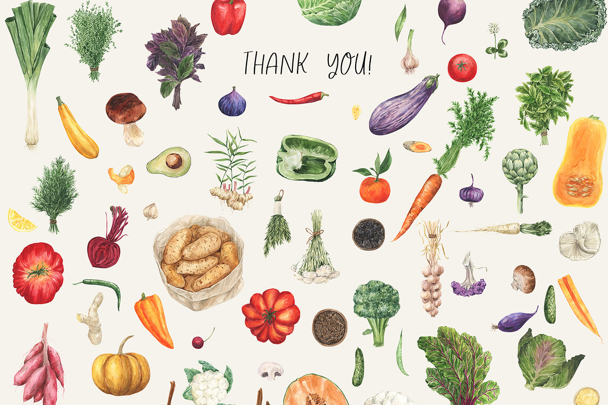 Farmers' Market Watercolor, a Food Illustration by LiChu Art (Photo 12 of 12)