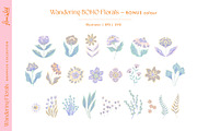 Wandering Boho Florals clipart, an Illustration by Flora Wild Designs (Thumbnail 9 of 13)