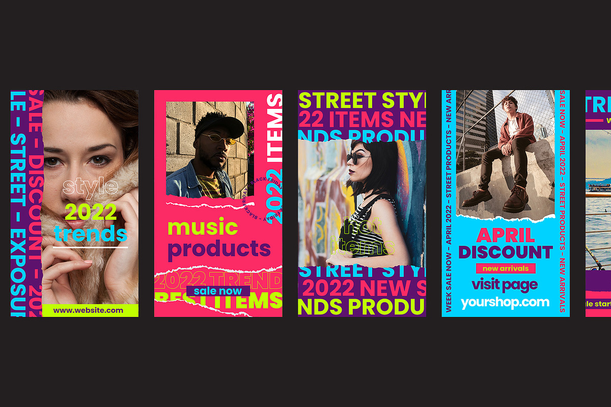 100 Abstract Reels PSD Templates, a Social Media Template by Giraffe Design Studio (Photo 14 of 21)