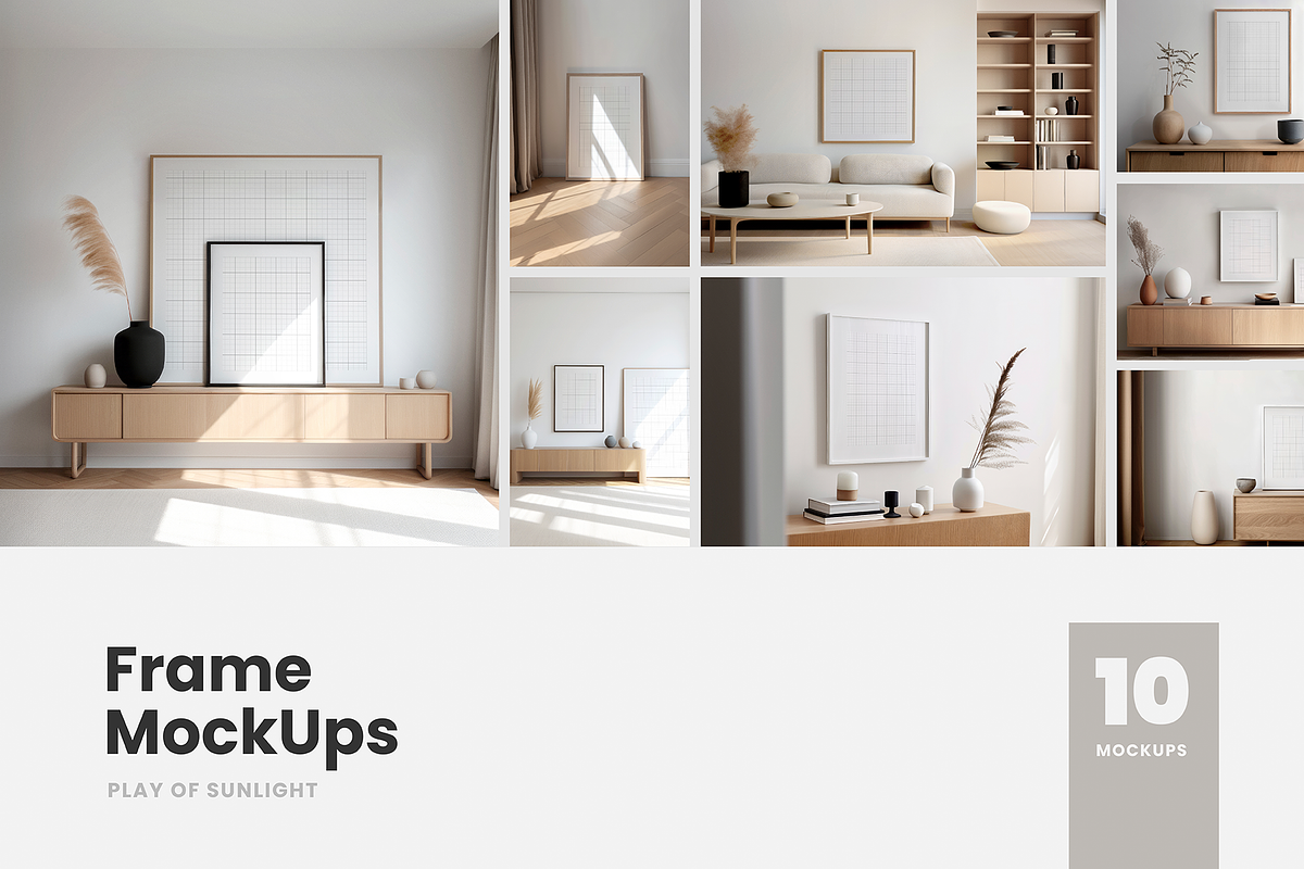 Frame Mockups | Play of Sunlight, a Product Mockup by PARTNERS IN CRIME (Photo 1 of 8)