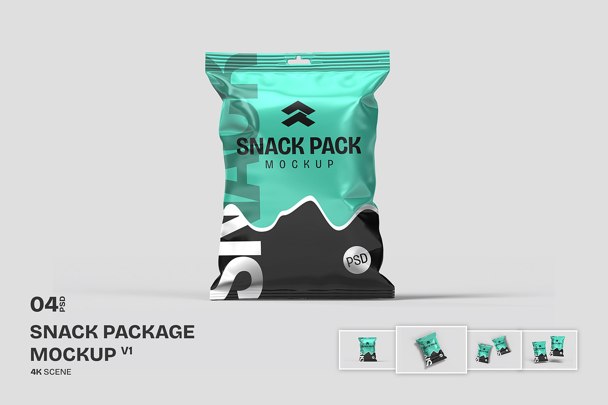 Snack Package - Mockup, a Mockup by Rometheme Std (Photo 1 of 5)