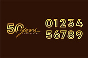 Gold anniversary logo, greeting card, a Graphic by OtpirusGraphic (Thumbnail 2 of 5)