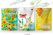 Honey Bee Summer Tea Clipart, a Food Illustration by TanyaOak (Thumbnail 10 of 12)