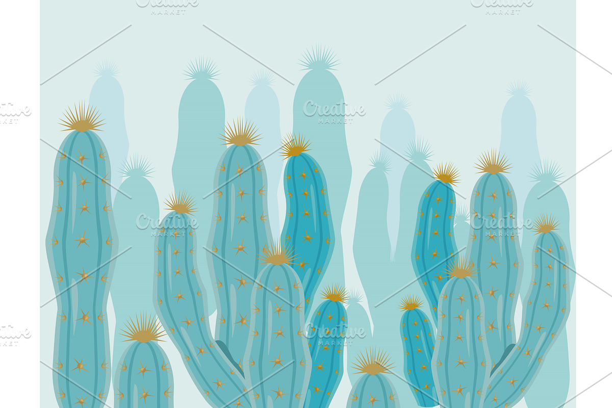 cactus deserts plants, an Illustration by studiogstock