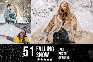 51 Falling Snow Photo Overlays JPG