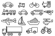 Transportation Vector Clip art set, a Transportation Illustration by Responsive Business Theme (Thumbnail 1 of 2)