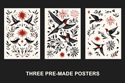 Folk Birds Bundle, a Decorative Illustration by Mariia Kovalchuk (Thumbnail 2 of 9)