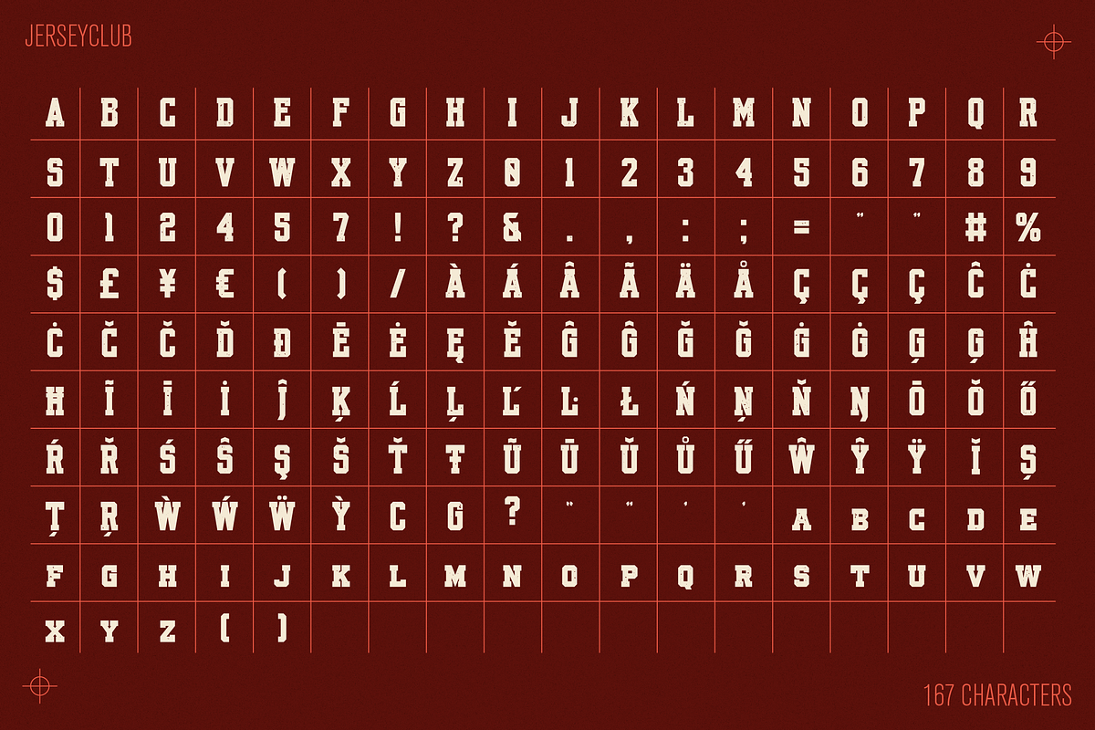 JERSEYCLUB Family, a Font by ROYALCLUB (Photo 27 of 27)