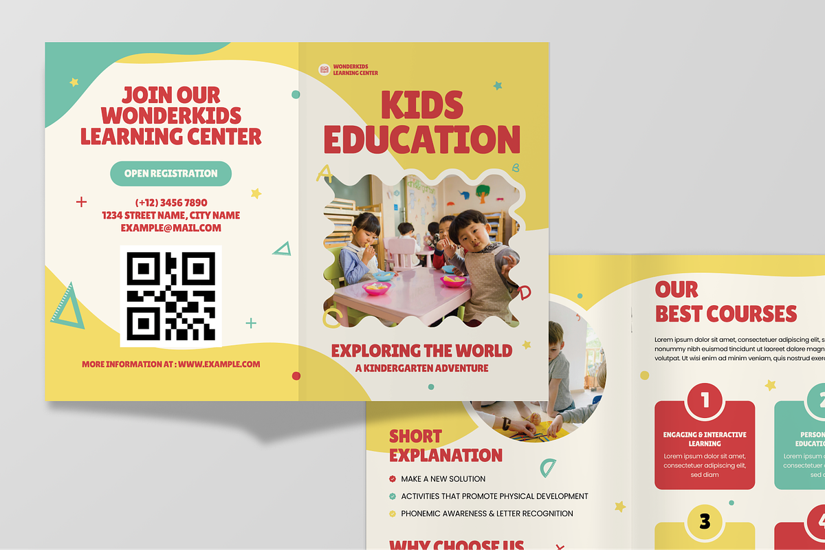 Kids Education Bifold Brochure, a Brochure Template by Annora Studio (Photo 6 of 6)