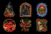 Dark T-shirt Designs Bundle, an Illustration by Stead Supply (Thumbnail 1 of 4)