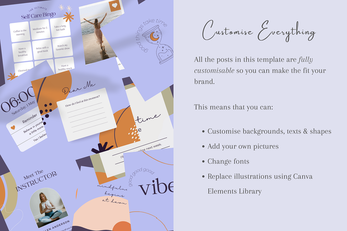 Instagram Template - Iris Yoga, a Social Media Template by Tegefeldt Design (Photo 2 of 6)