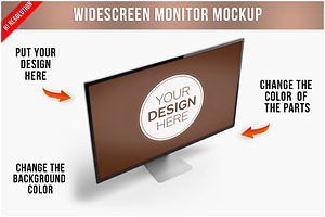 Widescreen Monitor Mockup PSD, a Mockup by Bruno's Shop