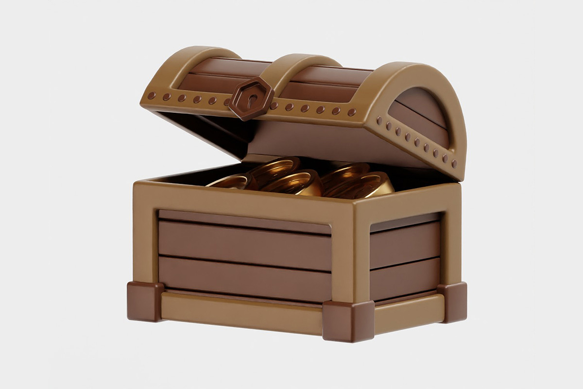 Treasure Chest Treasure box, an Object 3D Model by fahad121 (Photo 3 of 7)