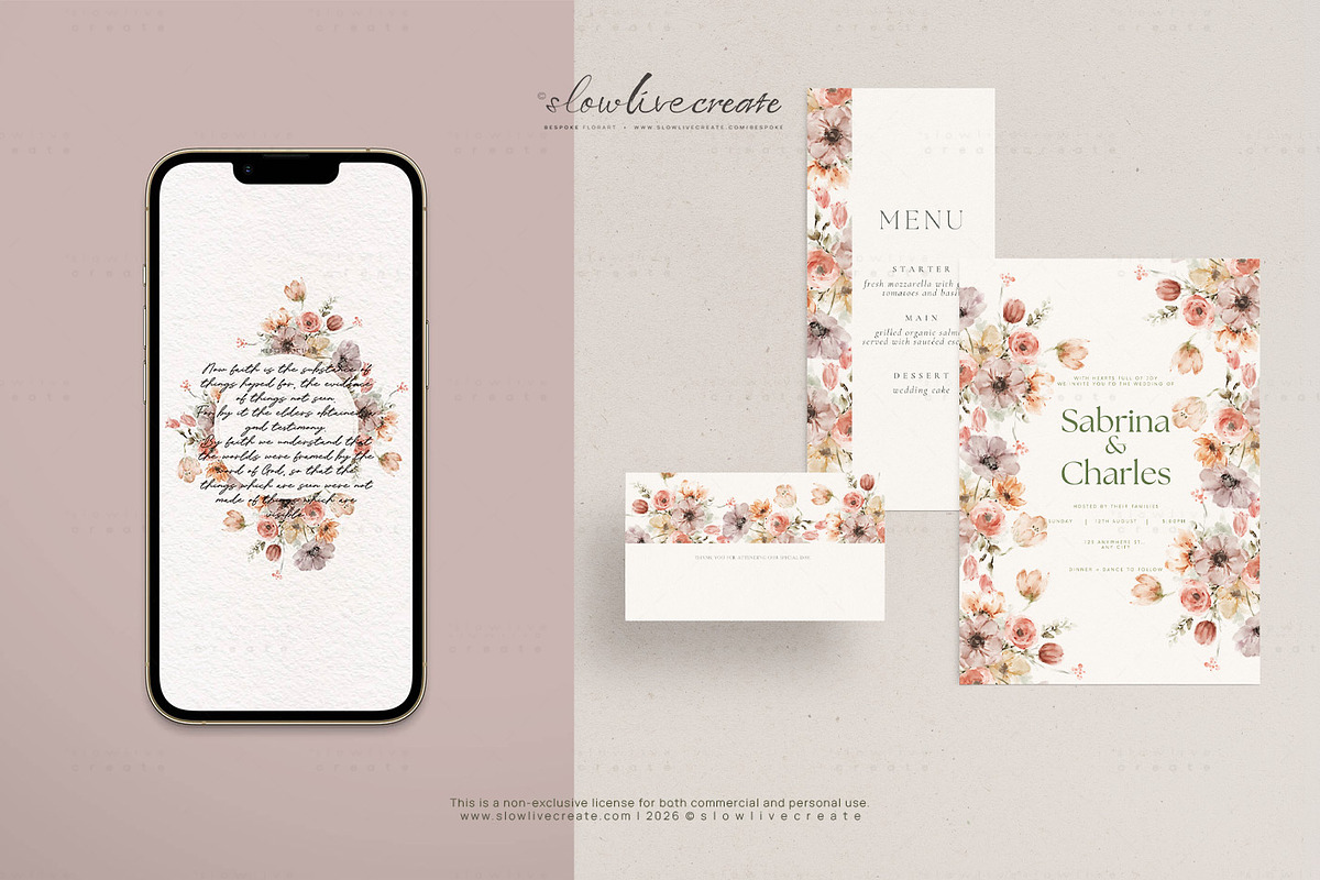 Autumn Garden Florals, a Seasonal Illustration by slowlivecreate (Photo 2 of 8)