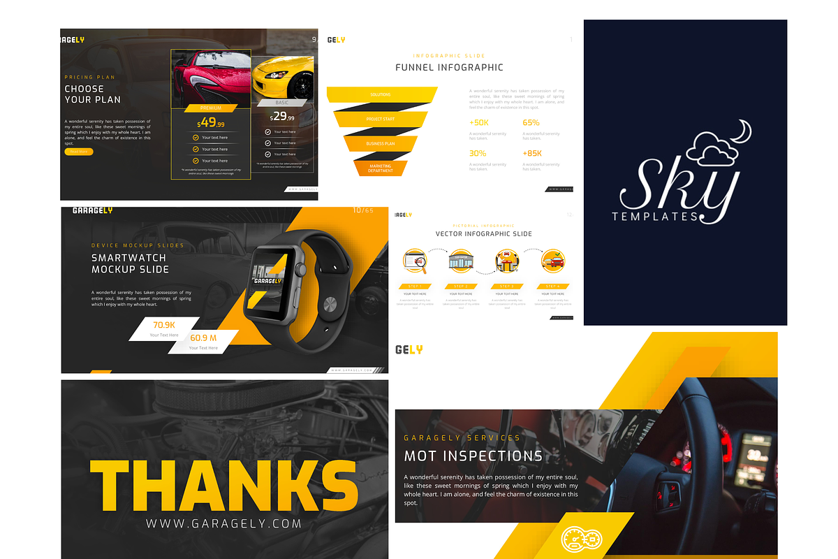 Automotive Powerpoint Template, a Presentation Template by PaperMoon (Photo 4 of 4)