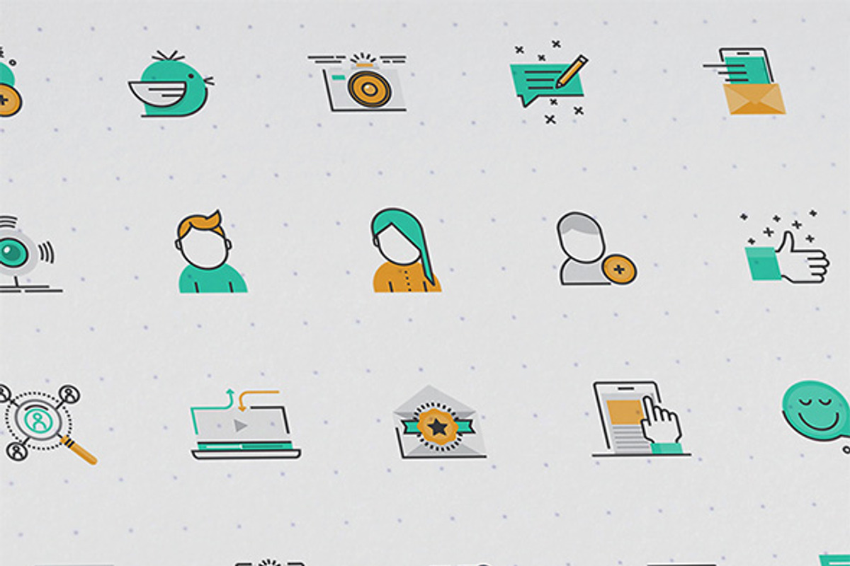 Set of modern Color Line Design icon, an Outline Icon by Creative Graphics (Photo 2 of 4)