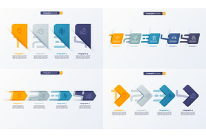 Vector number infographic templates