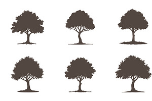 Pine Tree Silhouette Set Trees icon, a Solid Icon by RAHMAT