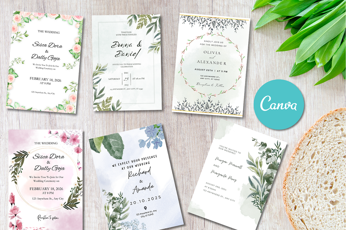 Elegant Petals Wedding Invitation, an Invitation Template by WynterLife Studio (Photo 4 of 4)