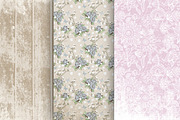 12 shabby romantic Digital Papers., a Pattern Graphic by CLIPART GARDEN (Thumbnail 3 of 5)