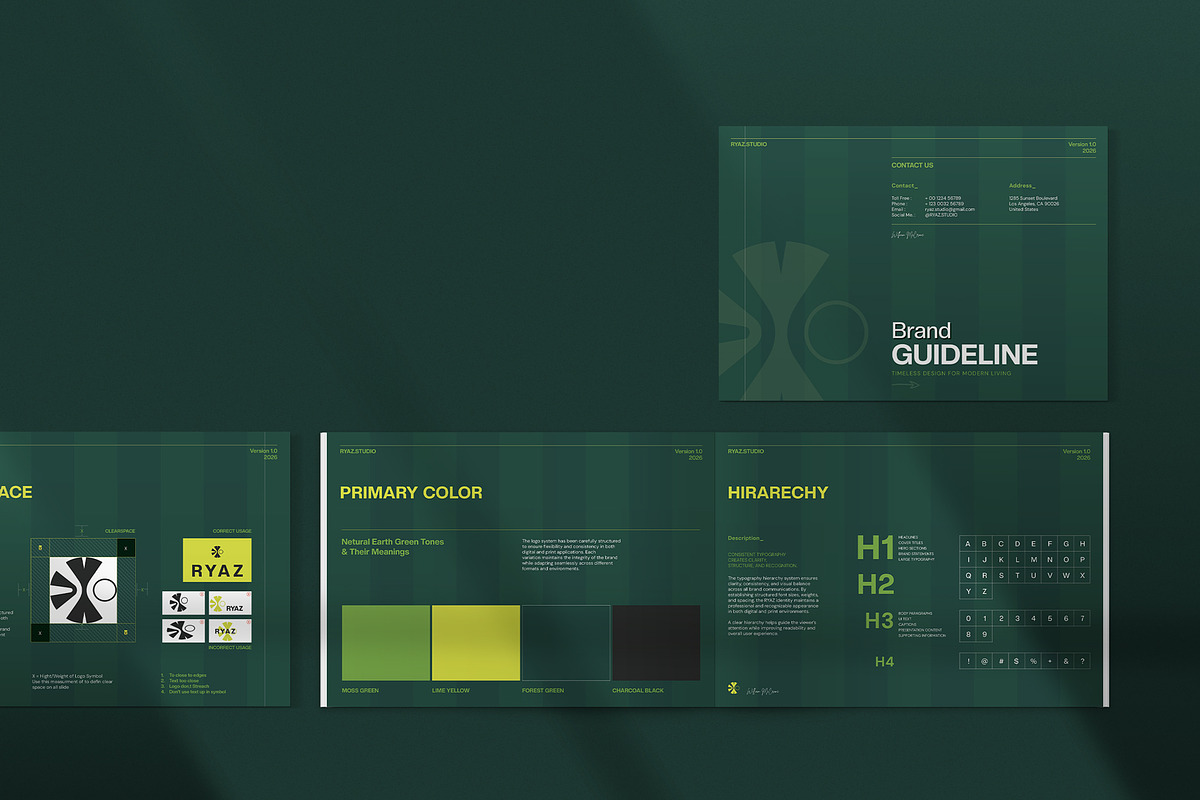RYAZ | Brand Guidelines Canva, a Brochure Template by evgenystudio (Photo 7 of 11)