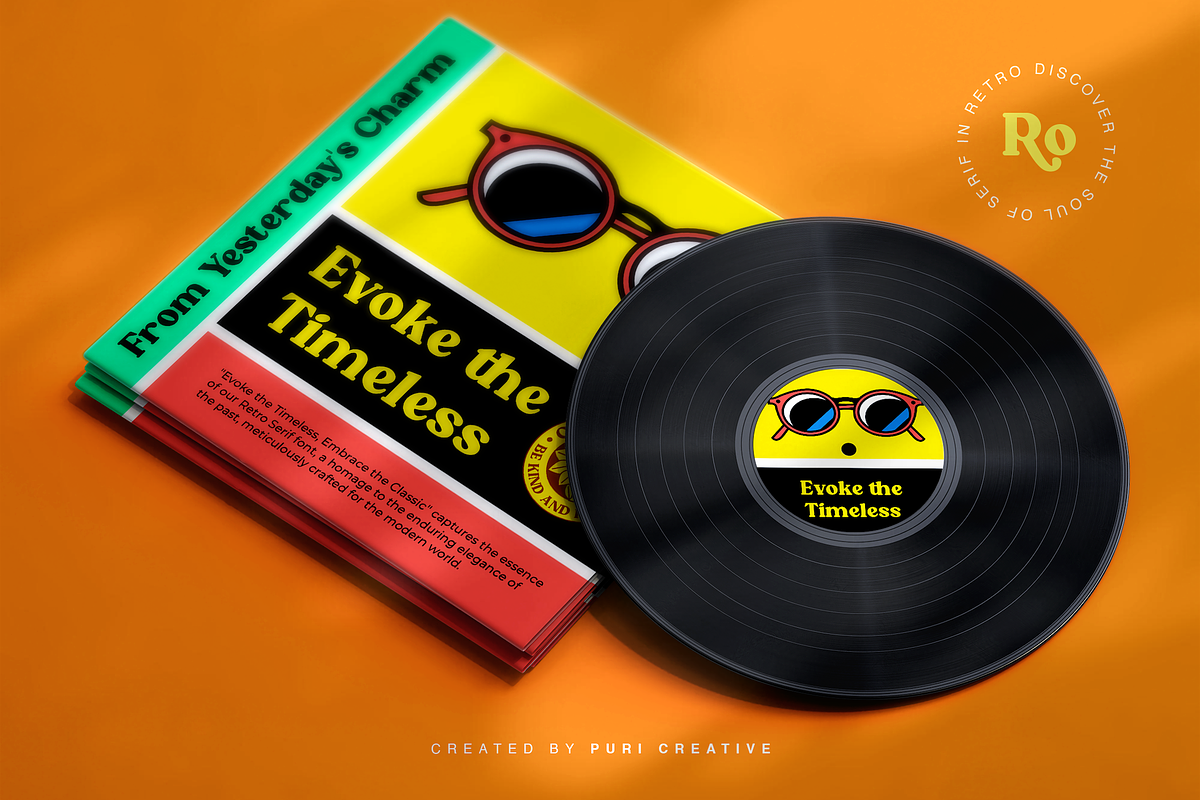 Roffene - Retro Serif Style Font, a Serif Font by PuriCreative (Photo 6 of 10)