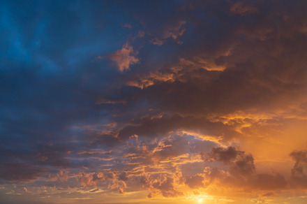 Glowing sky sunset background