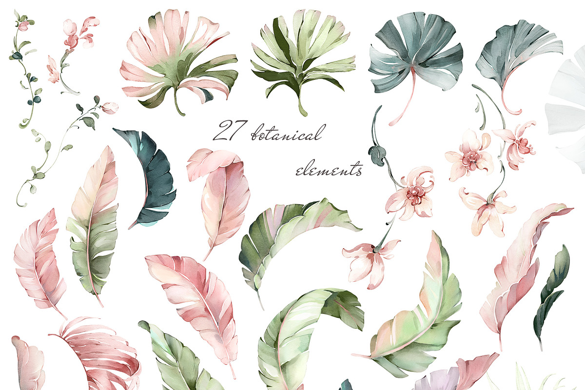 Exotic, Watercolor Tropical Patterns, a Pattern Graphic by Lisima (Photo 11 of 12)