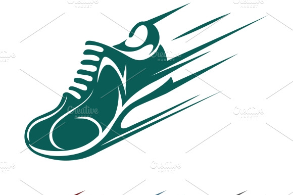 Speeding Running Shoe Icons