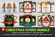 Christmas Flyers Bundle, a Flyer Template by AfzaalGraphics (Thumbnail 1 of 7)