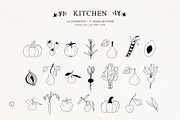 Kitchen line drawing for bakery logo, a Food Illustration by Summer Nightingale Art (Thumbnail 3 of 9)