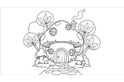 Whimsical Mushroom House Line Art bu, an Illustration by Designs_River (Thumbnail 13 of 51)