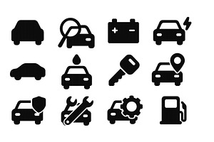 Car maintenance and service symbols, a Transportation Illustration by ZinetroN
