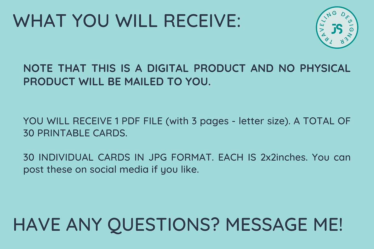 30 Mini Encouragement Cards, a Card Template by Traveling Designer (Photo 4 of 4)