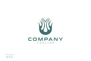grass logo design vintage style