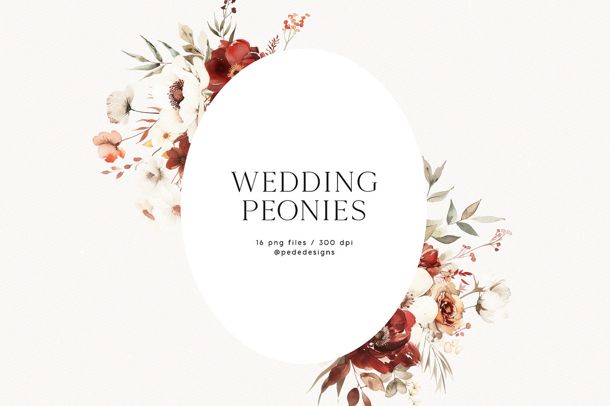 Wedding Peonies, a Decorative Illustration by PeDe Designs (Photo 9 of 10)