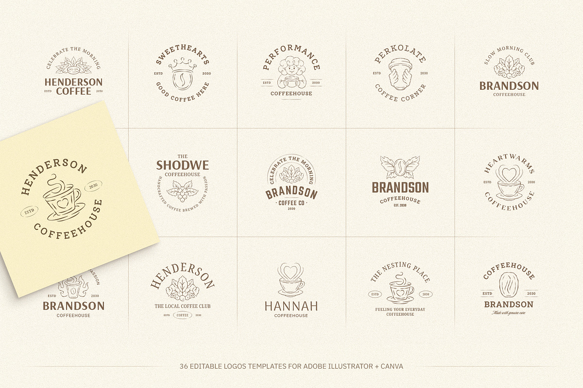 Whimsical Cafe & Bakery Branding Kit, a Branding & Logo Template by Vasya Kobelev (Photo 3 of 13)