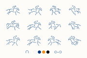 Horse racing pattern collection, an Animal Illustration by Naurider (Thumbnail 3 of 5)