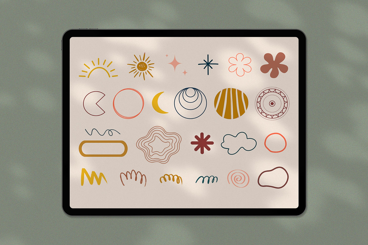 Abstract boho stamps Procreate, a Brush Add-On by Julia Right Studio (Photo 5 of 6)
