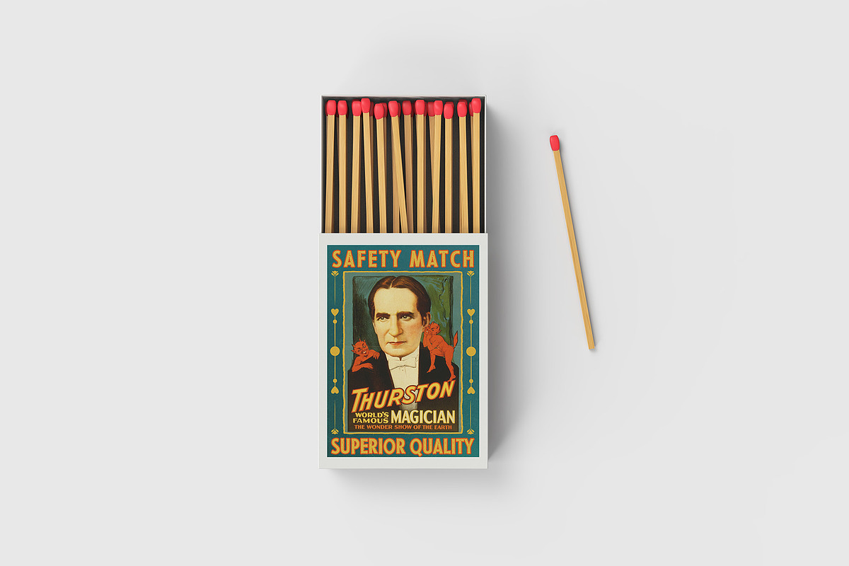 Match Box Mockup - 11 views, a Packaging Mockup by Illusiongraphic (Photo 5 of 19)