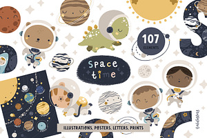 Space time Kids illustrations