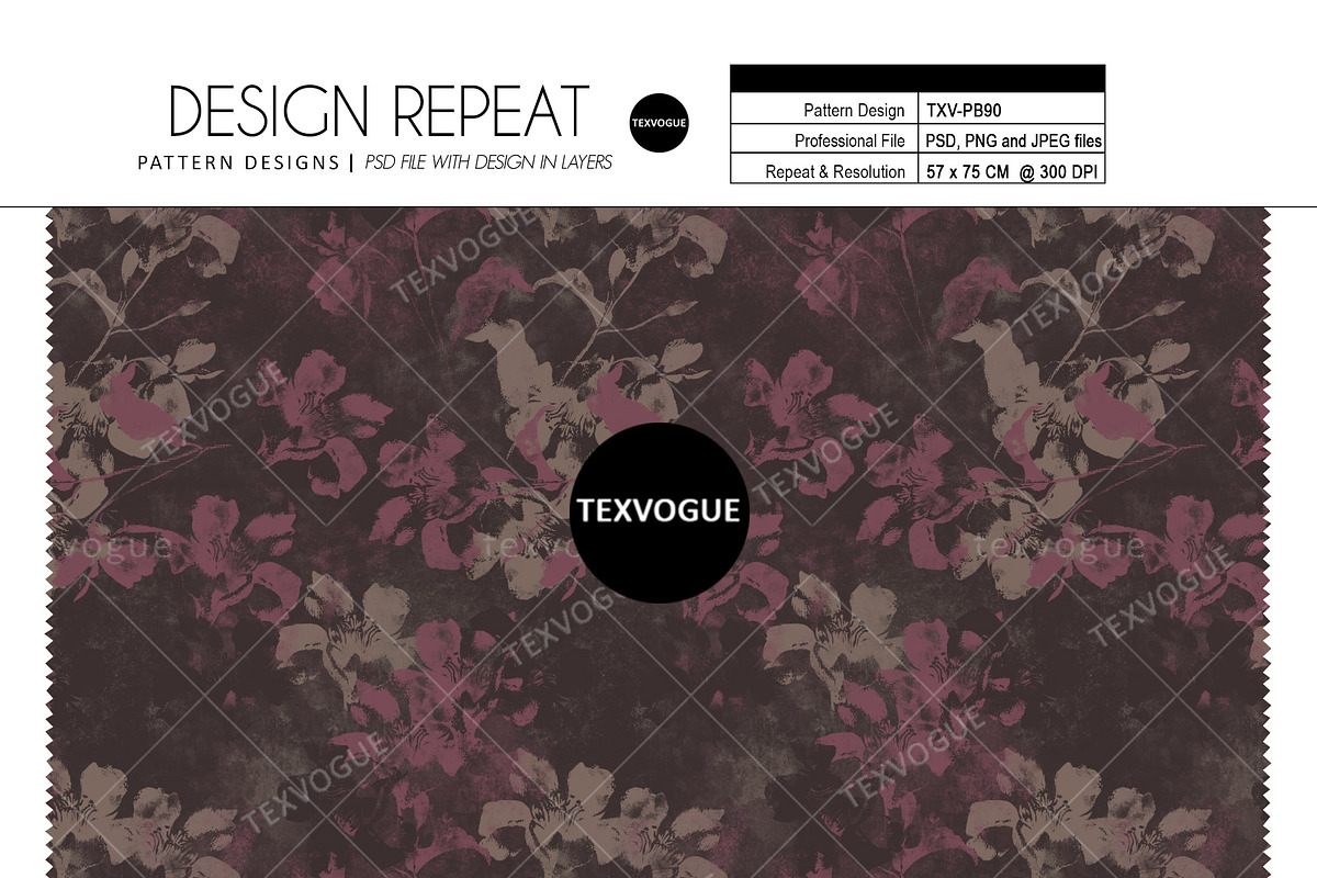 Warm Floral - Seamless Patterns, a Pattern Graphic by texvogue (Photo 3 of 7)