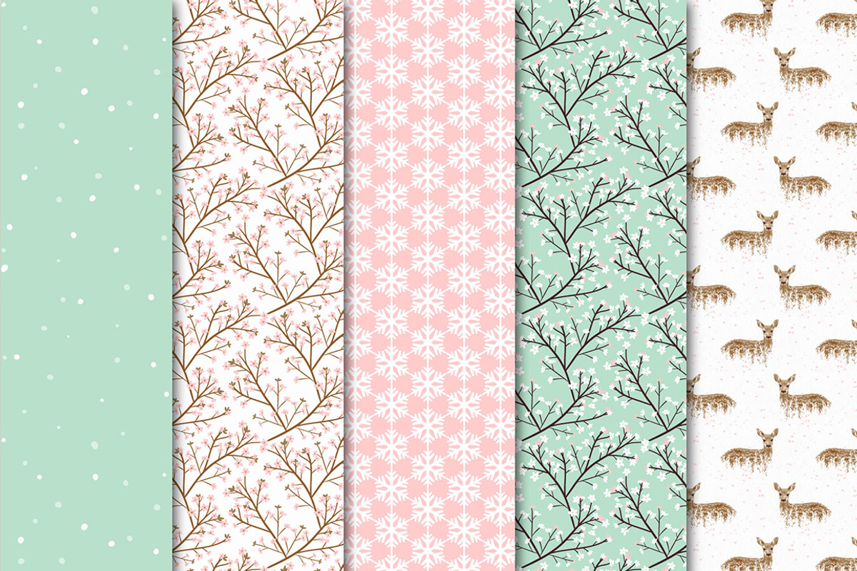 Digital Paper Winter Set 02 preview 3