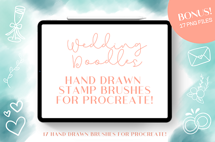 Wedding Doodles Procreate Stamps