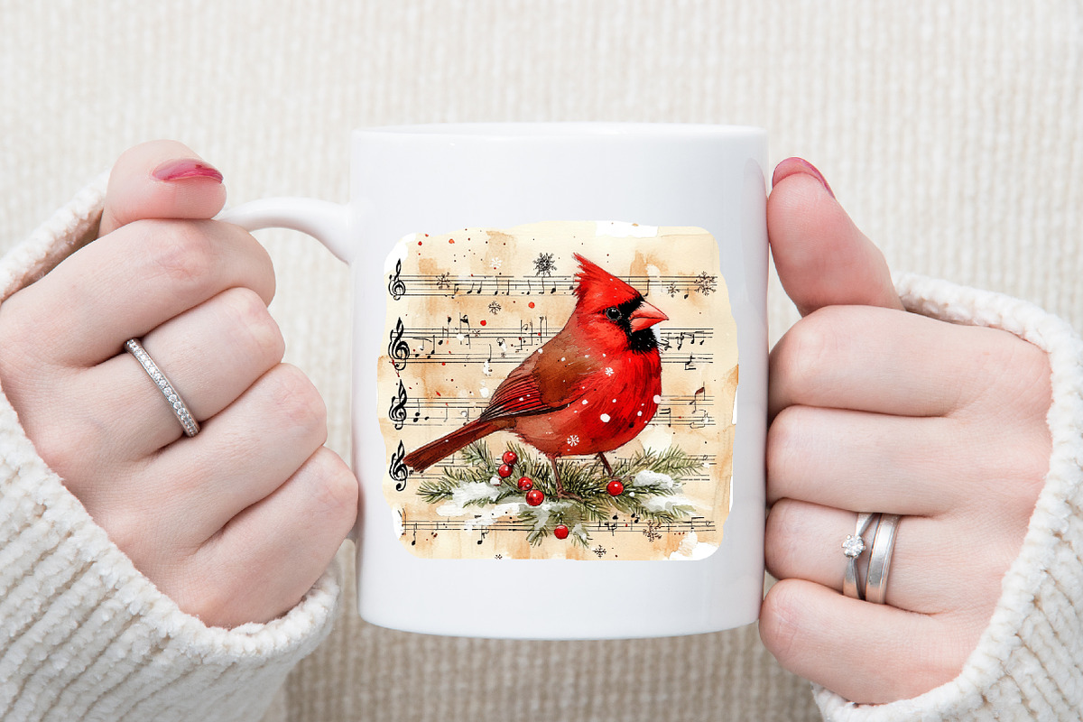 Red Cardinals Christmas Sublimation, an Illustration by Sublimation Artist (Photo 5 of 6)