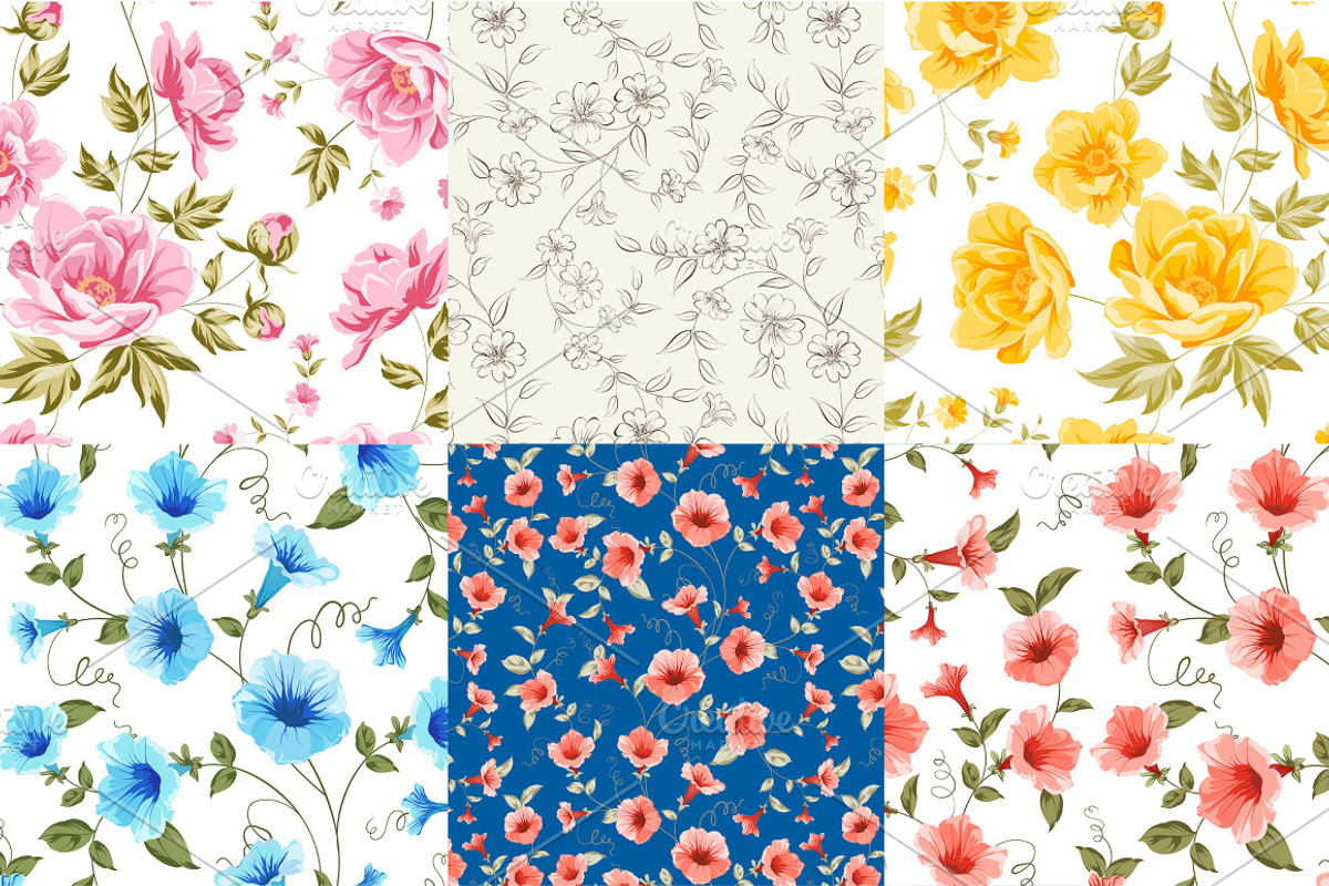 12 Floral Patterns and Wallpapers preview 2