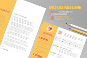 Mono Resume CV + FREE Business Card, a Resume Template by Pixel Strawberry (Thumbnail 1 of 4)