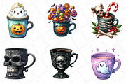 Halloween Coffee Cup Clipart Bundle, an Illustration by DreamPrint404 (Thumbnail 5 of 6)